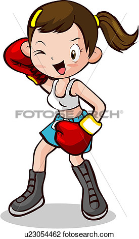 Clip Art Of One Person Boxer Person People Boxing Gloves Sports