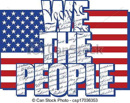 Clipart Vector Of We The People   We The People Text Design Filled