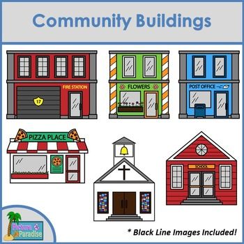 Community Buildings Clip Art