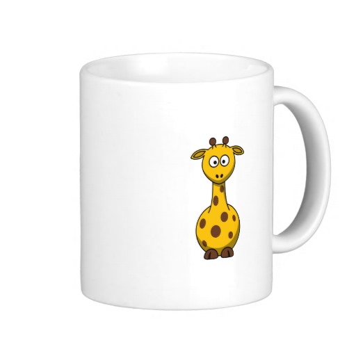 Cute Cartoon Giraffe Clipart Classic White Coffee Mug   Zazzle