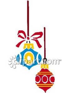 Fancy Christmas Tree Ornaments   Royalty Free Clipart Picture