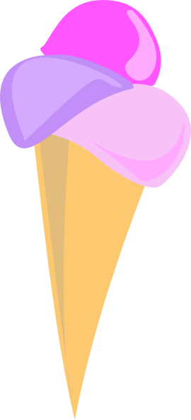 Free Cute Cartoon Ice Cream In Cone Clip Art