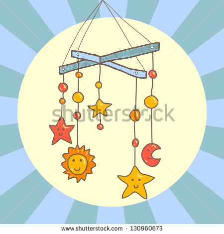 Hanging Mobile Clipart Baby Crib Hanging Mobile Toy