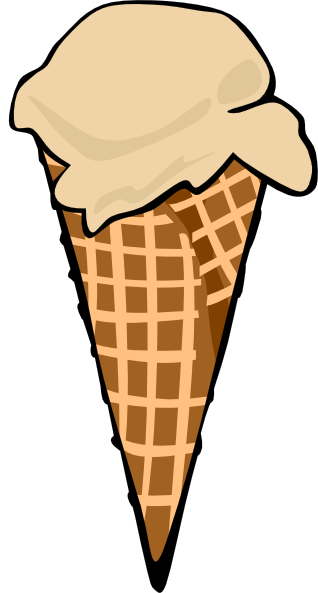 Ice Cream Cone  1 Scoop  Clip Art At Clker Com   Vector Clip Art
