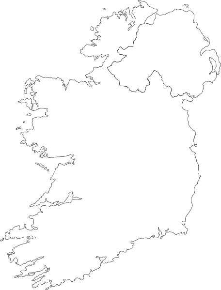 Ireland Contour Map Clip Art At Clker Com   Vector Clip Art Online    
