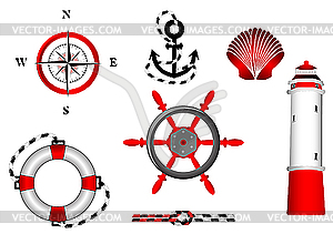 Nautical And Adventure Icons Set For Design   Vector Clipart