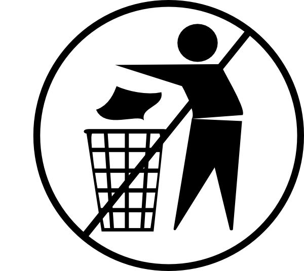 No Trash Symbol Do Not Discard Clip Art