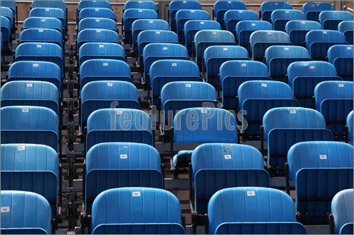 Photo Of Blue Rows Of Chairs At An Outdoor Concert  Audience Seats
