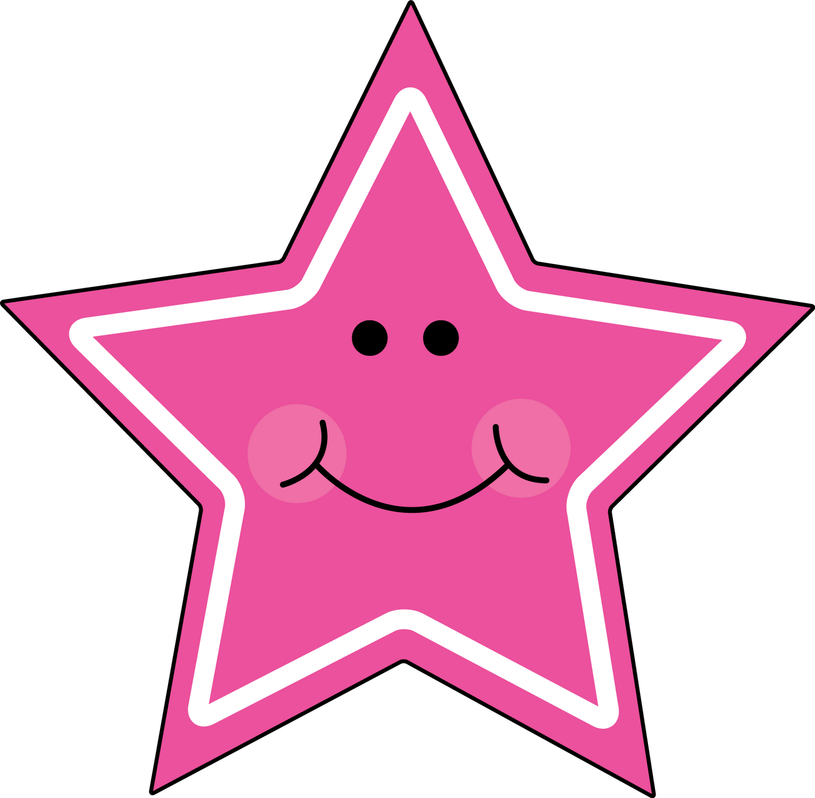Pink Star Clip Art   Clipart Best