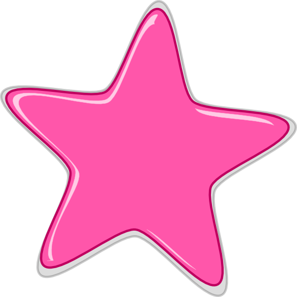 Pink Star Edited2 Clip Art At Clker Com   Vector Clip Art Online