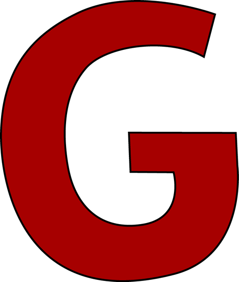 Red Letter G Clip Art Image   Large Red Capital Letter G