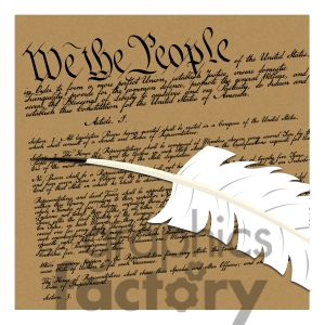 Royalty Free We The People Constitution Burning Illustration Clipart