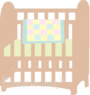 Simple Crib Clipart   Baby Bedding Clipart