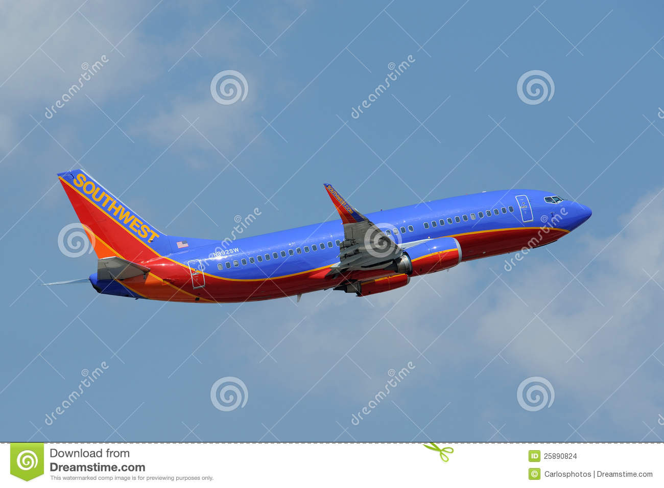 Southwest Airlines Airplanetakes Off At Lambert Saint Louis