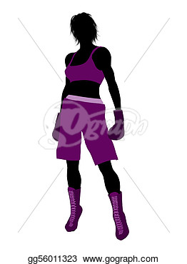 Stock Illustration   Female Boxer Illustration Silhouette  Clip Art