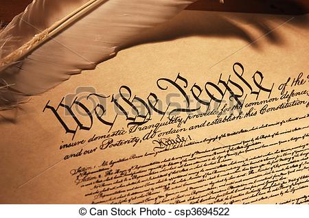 Stock Photo Of We The People   Close Up Of The Constitution Of The