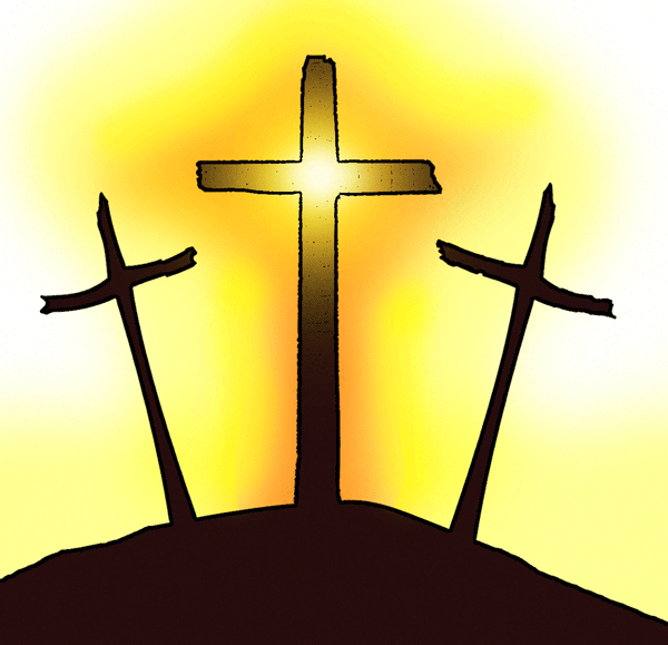 Three Crosses   Christian Symbol Clip Art