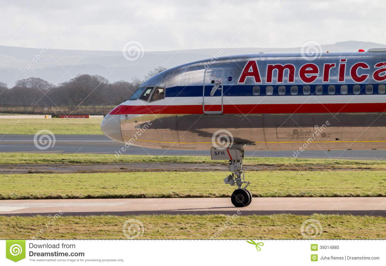 United Kingdom   February 16 2014  American Airlines Boeing 767 Plane