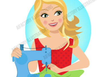 Woman Holding Sewing Machine  Seamstress Character Png Clipart  Girl