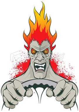 Action Funny Crazy At Styled Clip Art Print Teen Driving