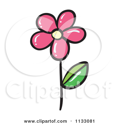 Cartoon Of A Peach Daisy Flower   Royalty Free Vector Clipart Of By    