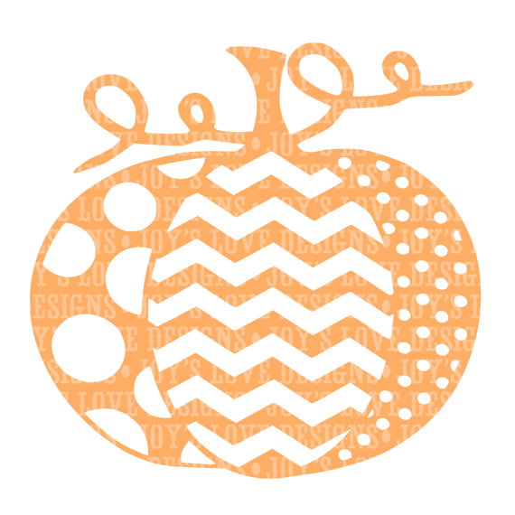 Chevron And Polka Dot Pumpkin Svg And Dxf By Joyslovedesigns