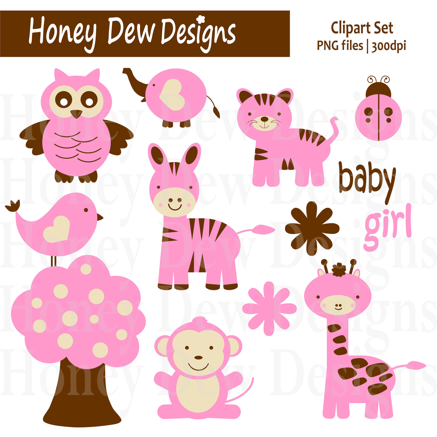 Clip Art Baby Zebra Instant Download Clipart