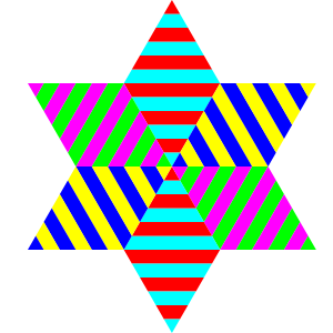 Hexagram Triangle Stripes Clipart