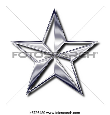 Illustration Of Silver Star Symbol K6786489   Search Vector Clipart