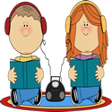 Kids Listening Clipart School Kids Reading And