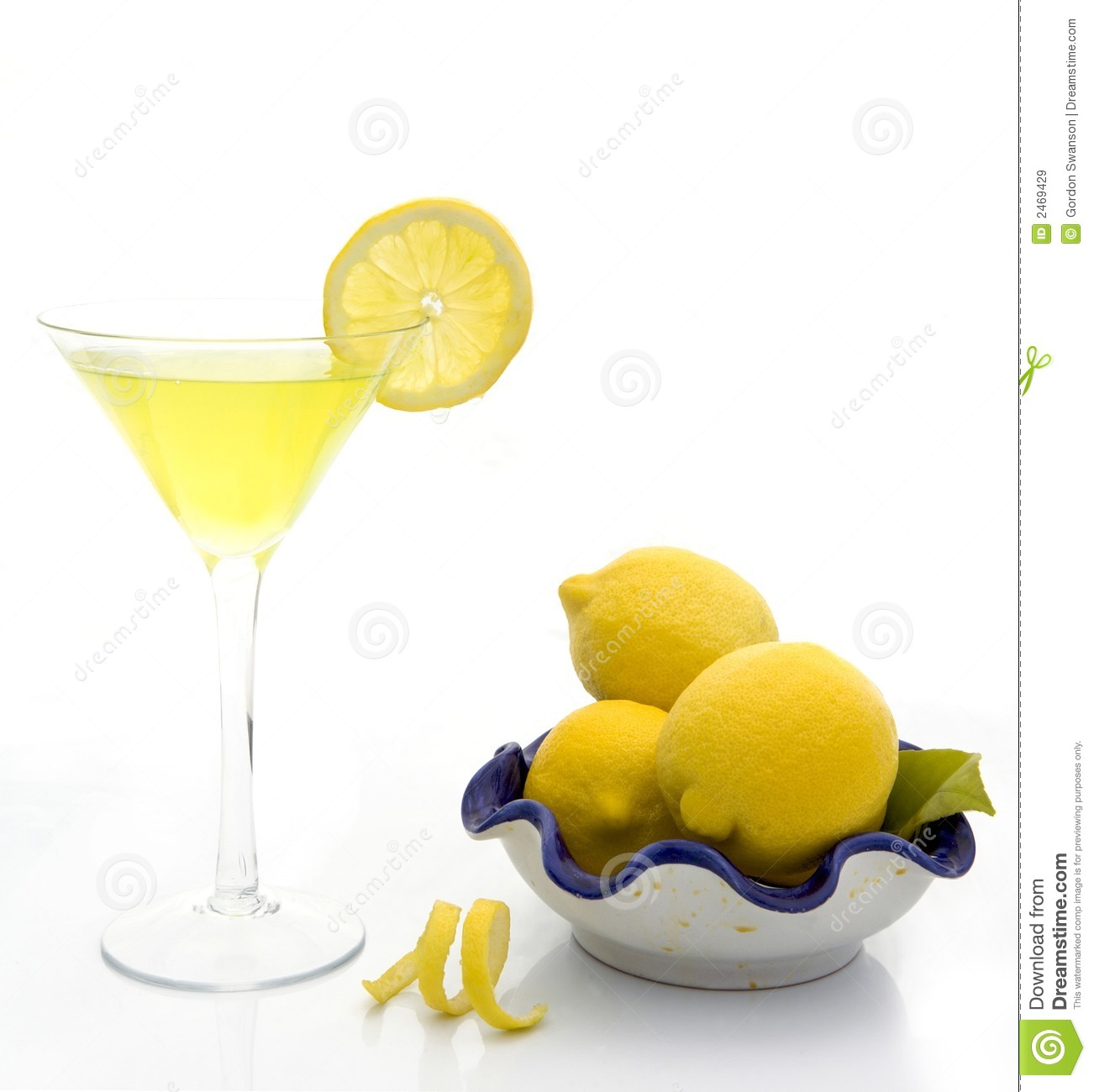 Lemon Drop Martini Complete With Lemon Drop And Zest 
