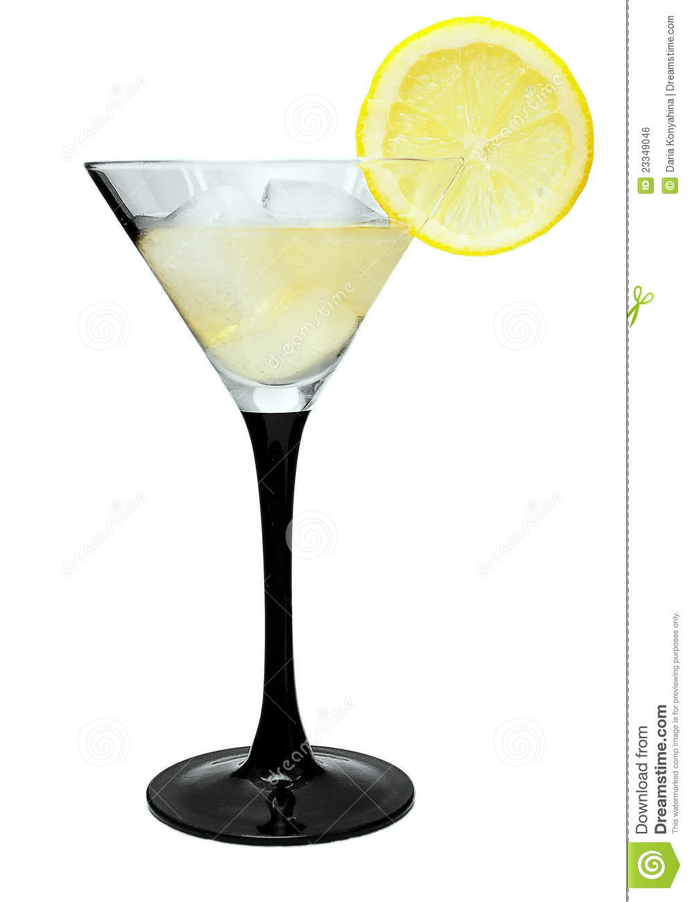 Martini With Lemon And Ice Royalty Free Stock Image   Image  23349046