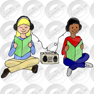 Picture For Classroom   Therapy Use   Great Listening Center Clipart