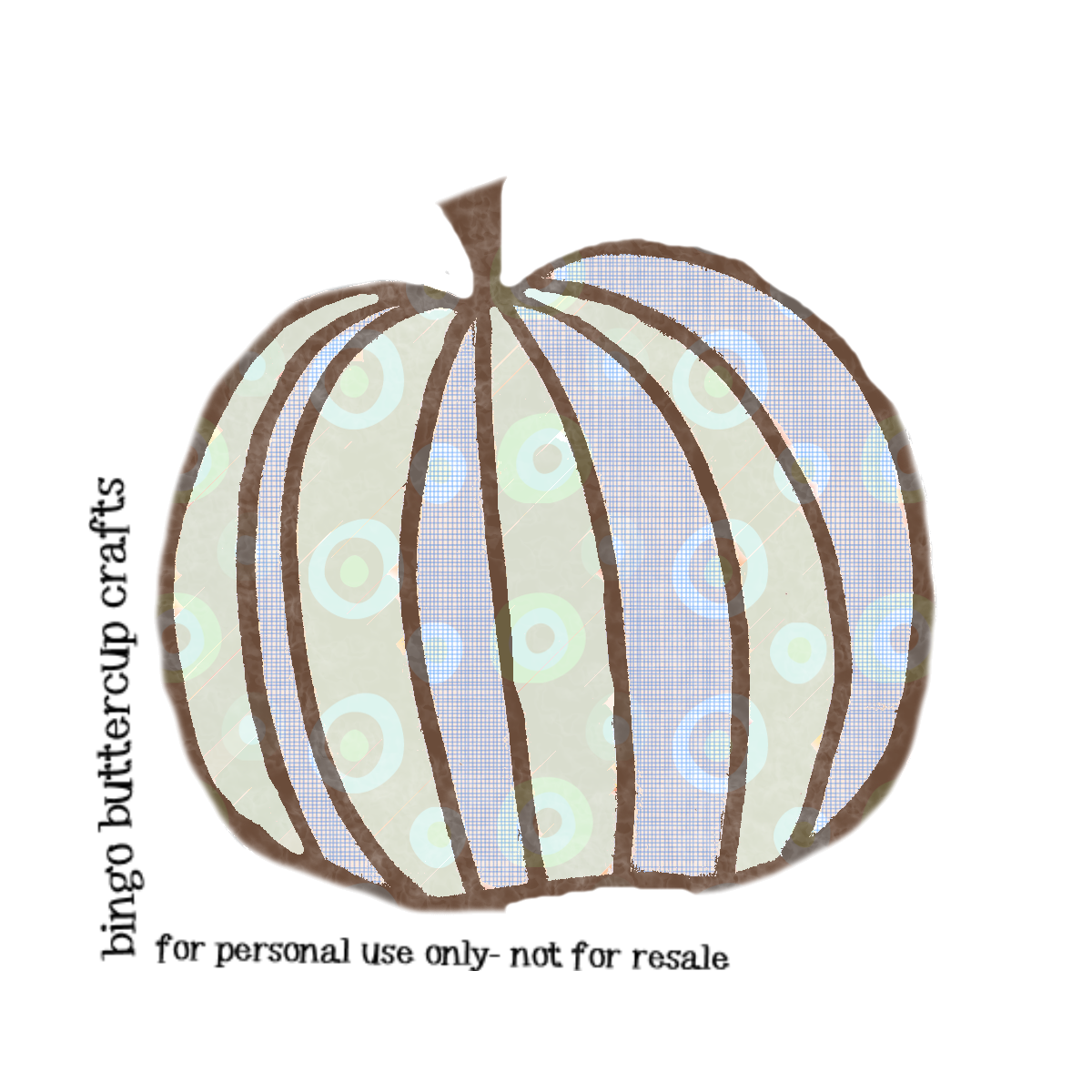 Polka Dot Pumpkin Clip Art