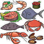 Seafood Clipart And Illustrations