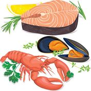Seafood Clipart Eps Images  6848 Seafood Clip Art Vector