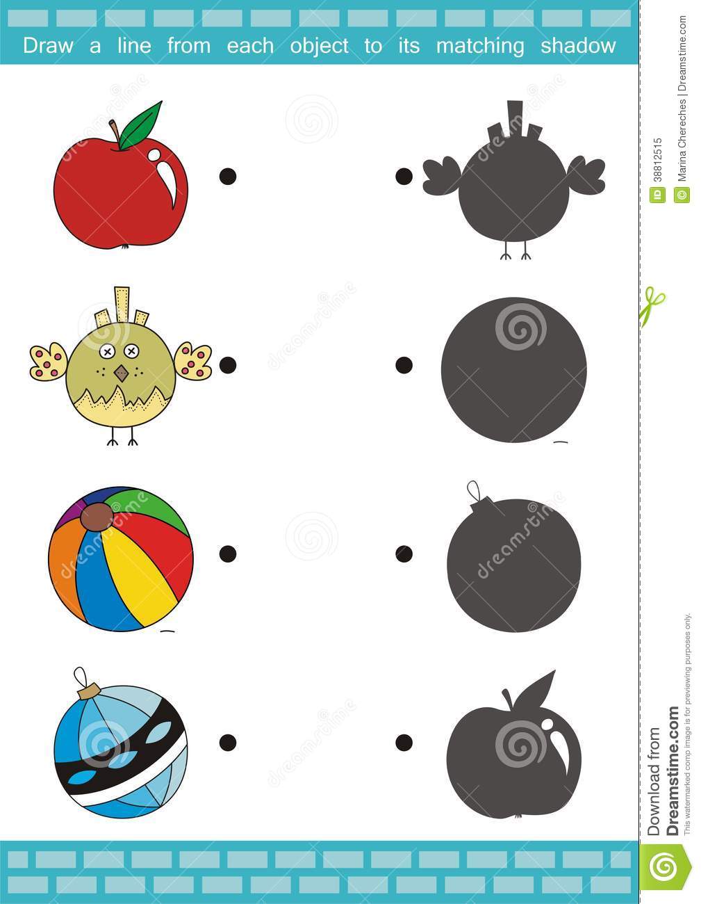 Shadow Matching Game  6  Stock Vector   Image  38812515