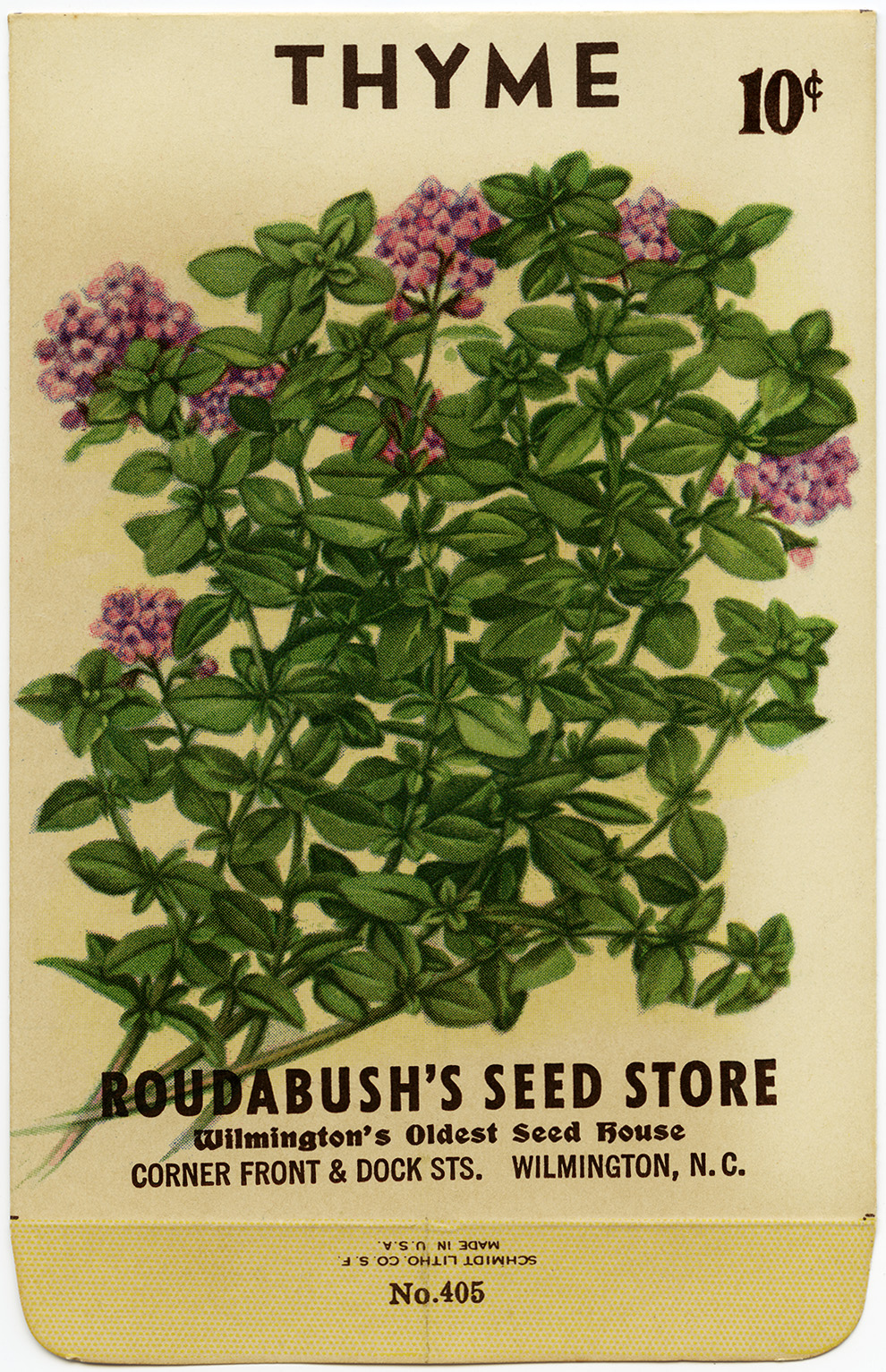 Vintage Seed Packet Thyme Seed Envelope Gardening Clipart Garden    