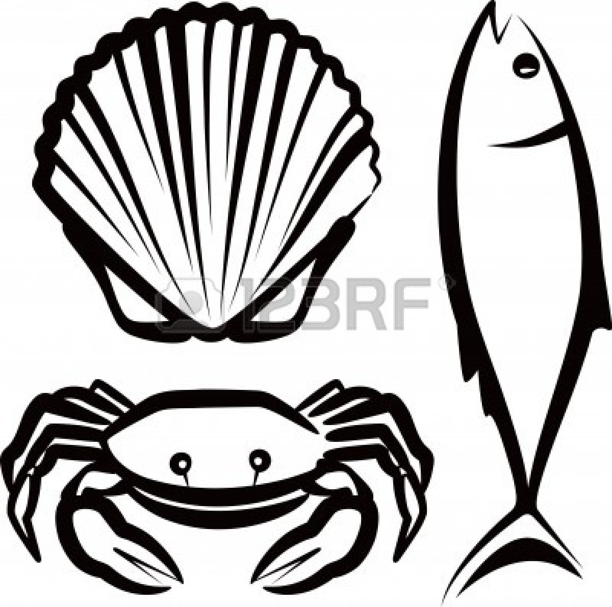 With Seafood Clipart