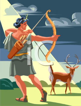 Artemis Goddess Of The Hunt Clip Art   Royalty Free Clipart