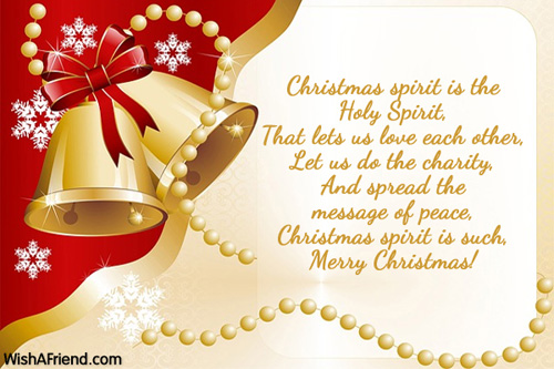 Christmas Spirit Is The Holy Spirit