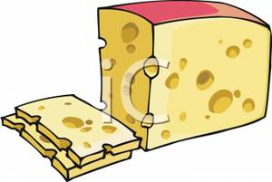Chunk Of Swiss Cheese   Royalty Free Clipart Picture