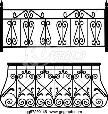 Clip Art Vector   Balcony Railings  Stock Eps Gg57290148   Gograph