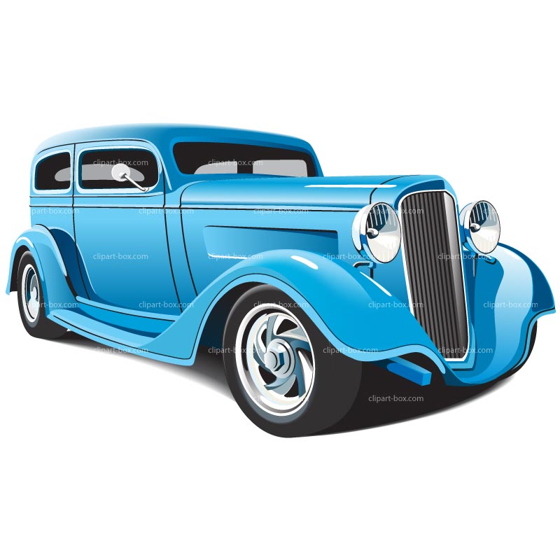 Clipart Blue Hot Rod   Royalty Free Vector Design