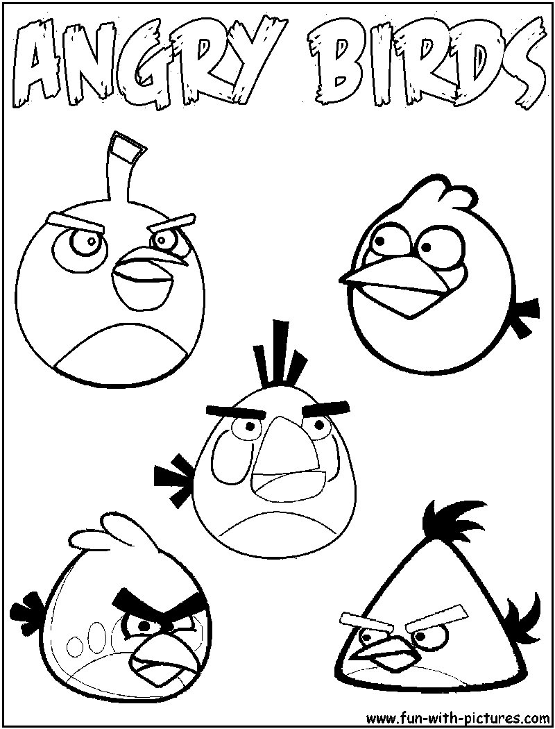 Desenhos Angry Birds Para Imprimir E Colorir
