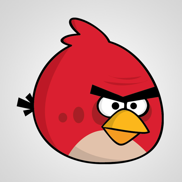 How To Create Angry Birds Characters In Adobe Illustrator   Red Bird