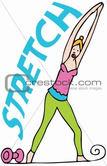 Image Description  An Image Of A Woman Doing Stretching Exercises