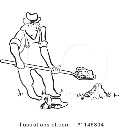 Royalty Free  Rf  Digging Clipart Illustration By Picsburg   Stock