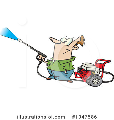 Royalty Free  Rf  Pressure Washer Clipart Illustration By Ron Leishman