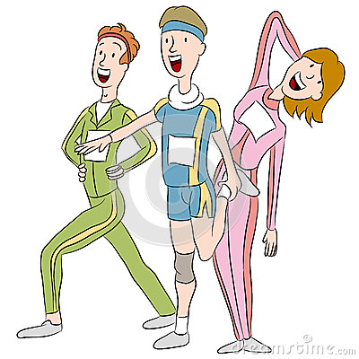 Runners Stretching Royalty Free Illustration   Cartoondealer Com